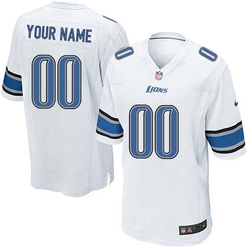 Nike Detroit Lions Customized White Stitched Youth NFL Jersey